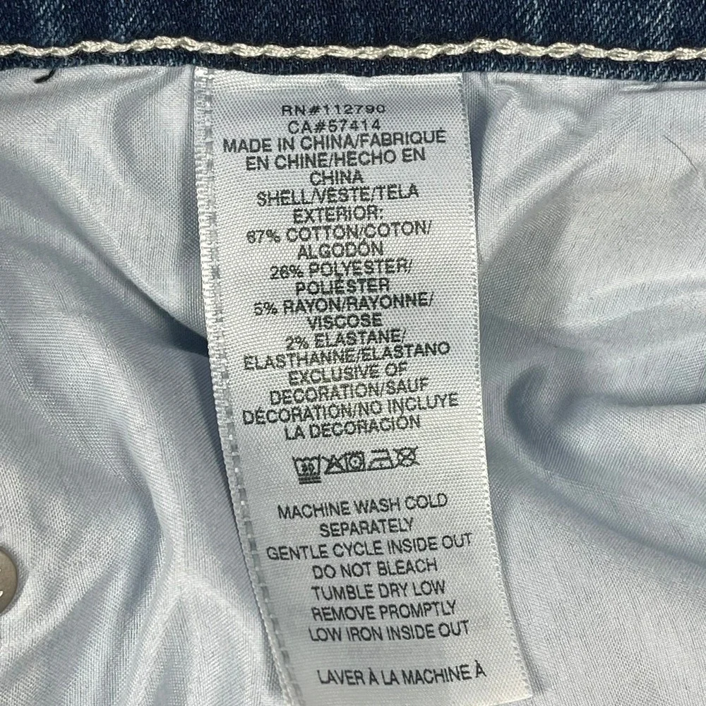 True Religion Rocco Moto Jeans Mens 32(34) Blue Relaxed Skinny Ribbed‎ Knee